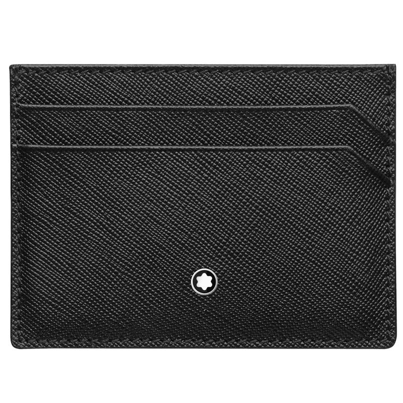 Montblanc Sartoria Black Leather 5 Card Holder Wallet MB114603