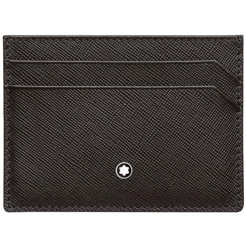Montblanc Sartoria Black Leather 5 Card Holder Wallet MB114604