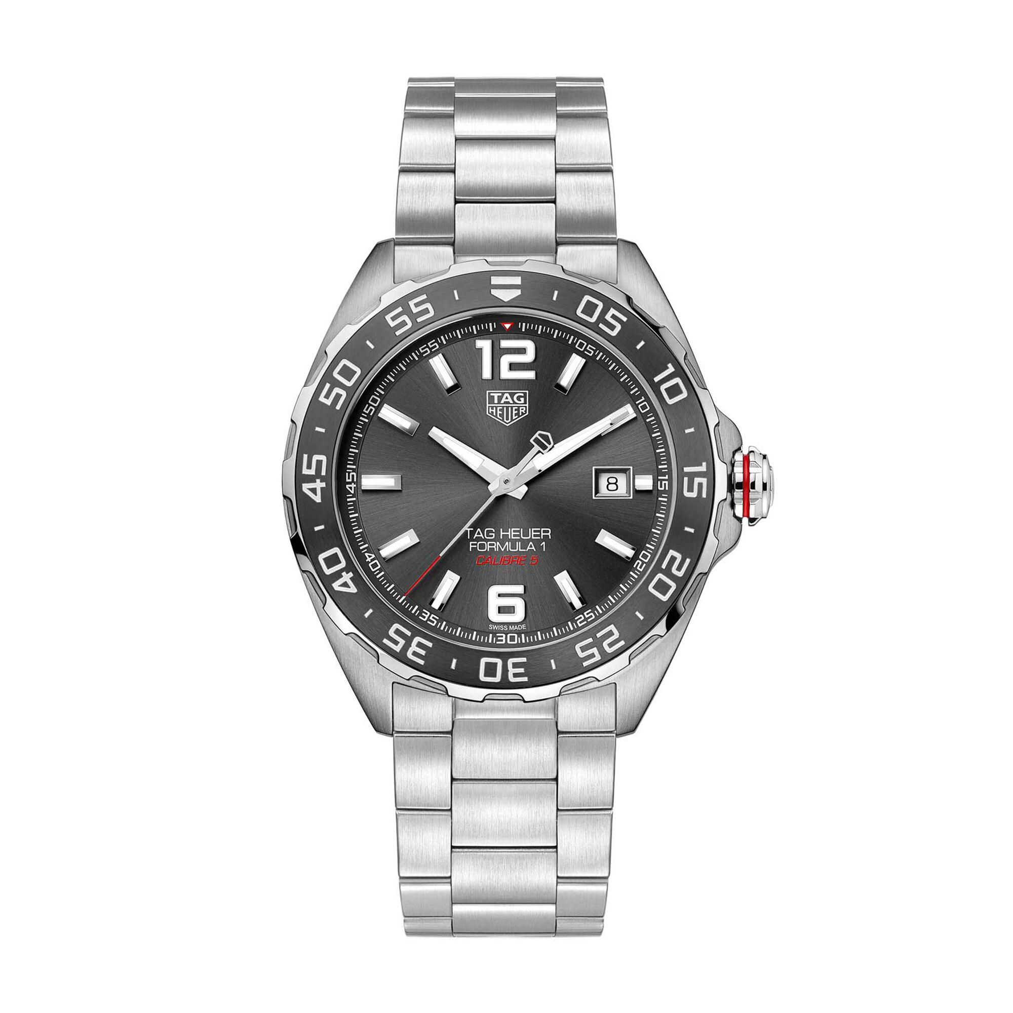 TAG Heuer Formula 1 Calibre 5 Automatic Mens Grey Steel Watch