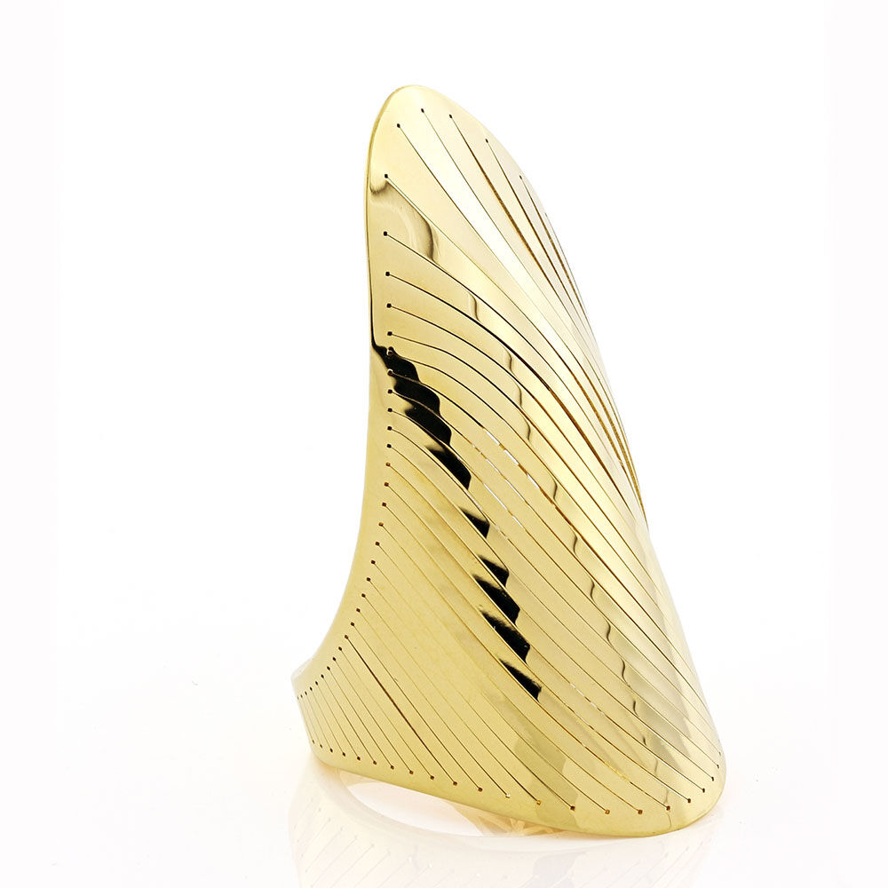 Toscano Wide Fan Ring 14K, Size 7