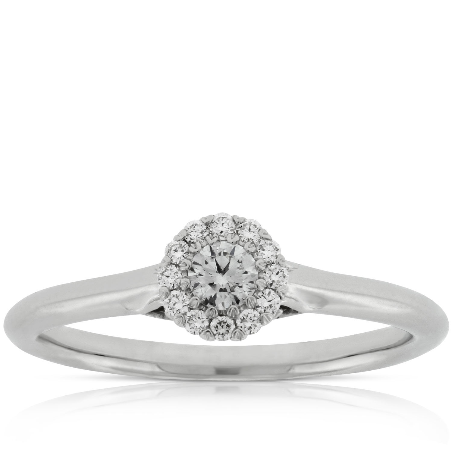 Halo Cupcake Diamond Ring 14K