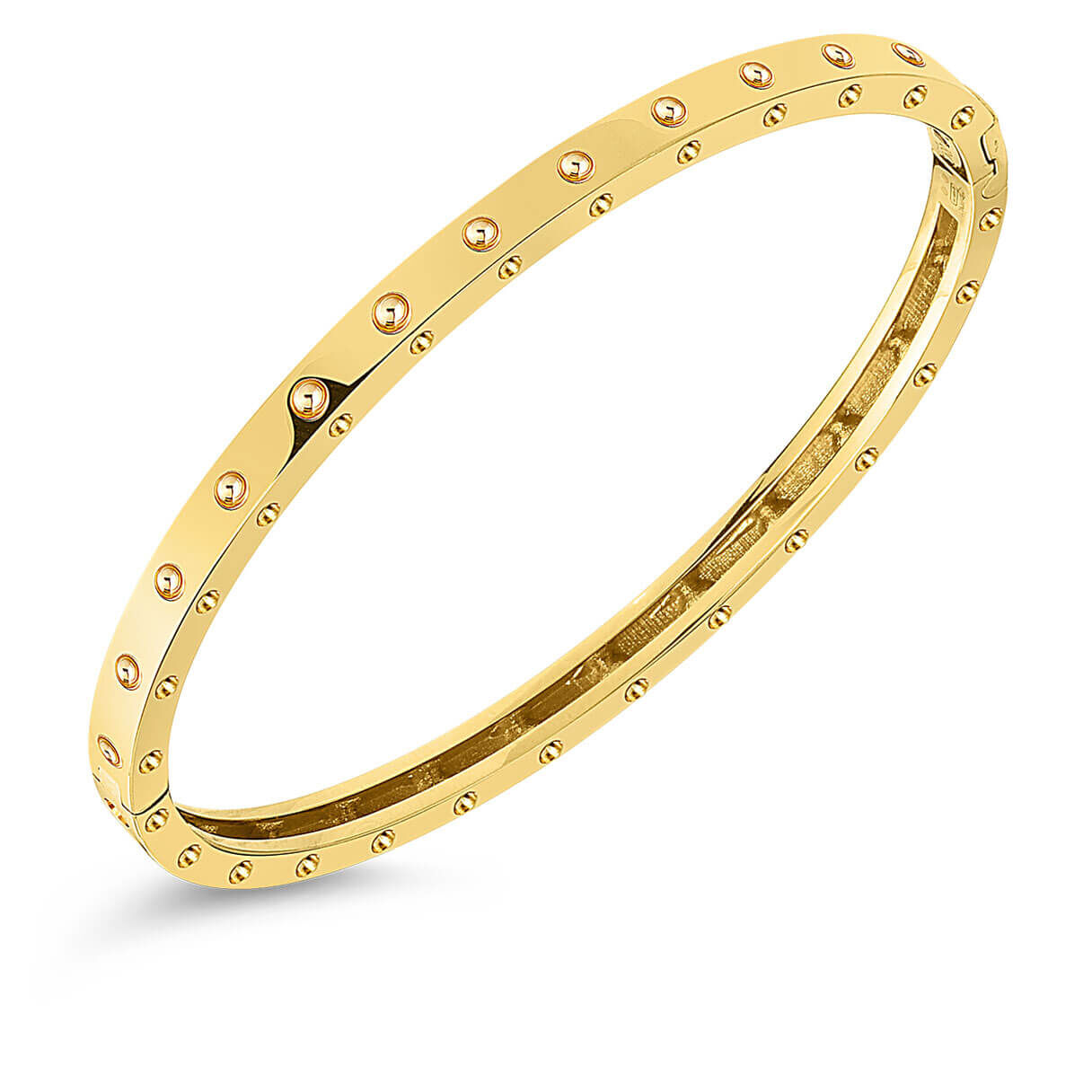 Roberto Coin Symphony Pois Moi Oval Bangle 18K