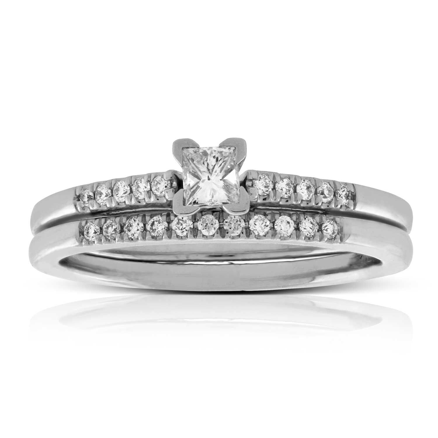 Princess Cut Diamond Bridal Set 14K