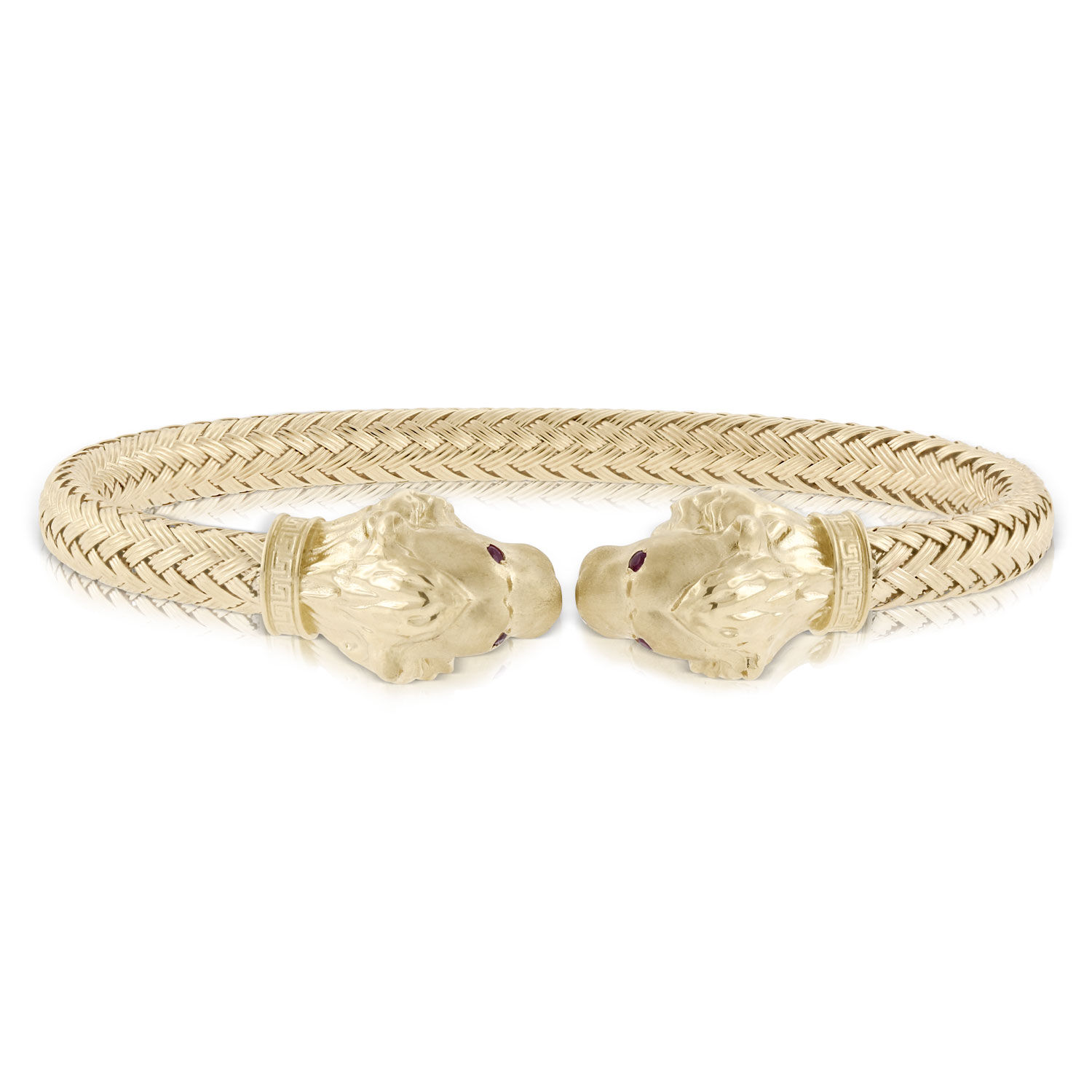 Toscano Ruby Eyed Lion Cuff 14K