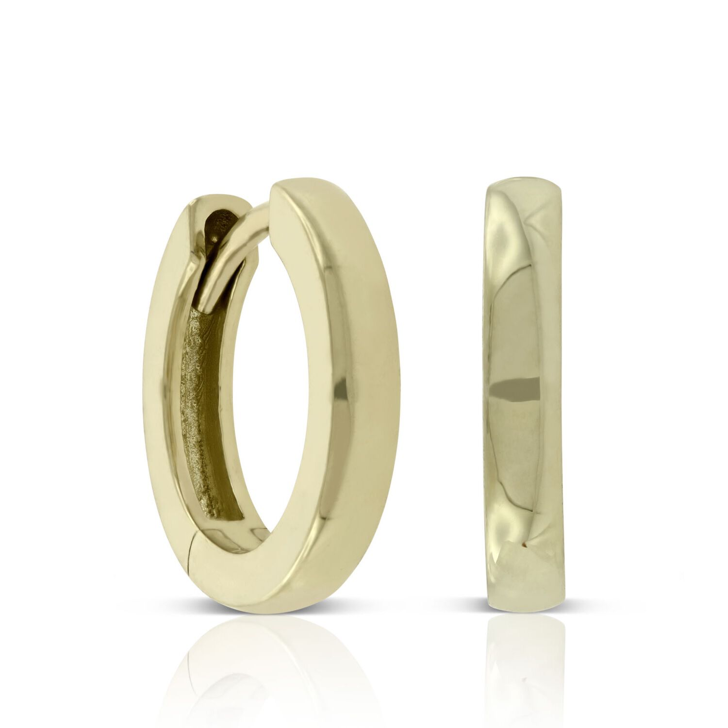 14MM Huggie Hoop Earrings 14K