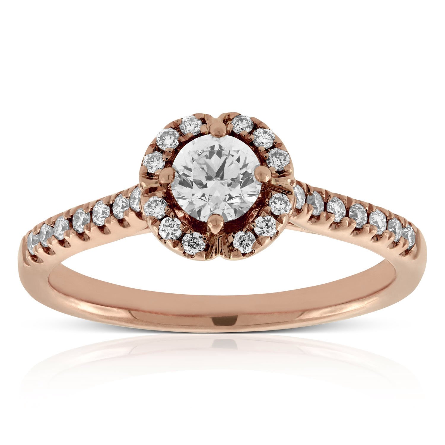 Rose Gold Ikuma Canadian Diamond Engagement Ring 14K