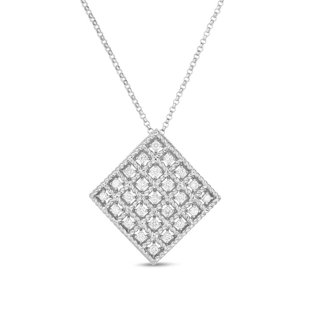 Roberto Coin Byzantine Barocco Diamond Med Necklace 18K