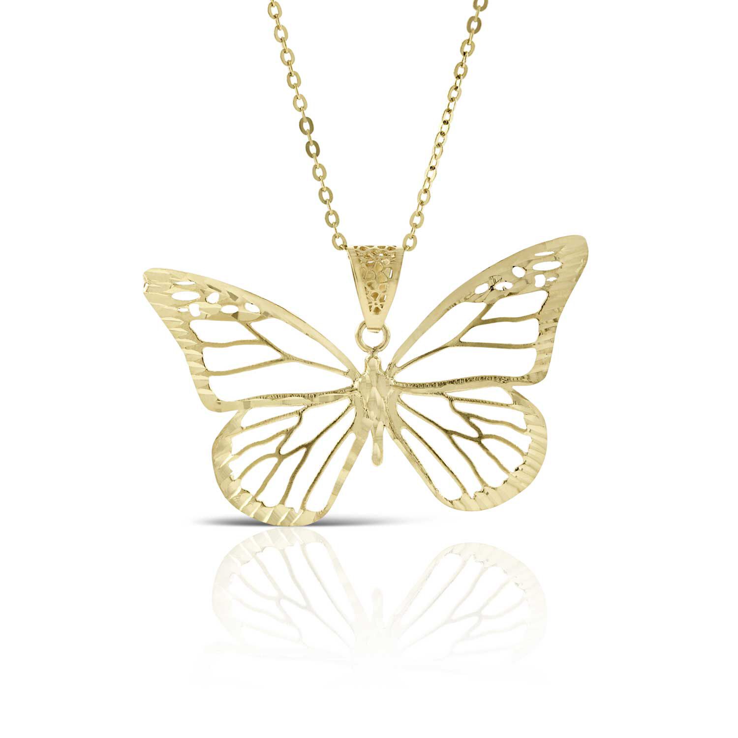 Toscano Butterfly Necklace 14K