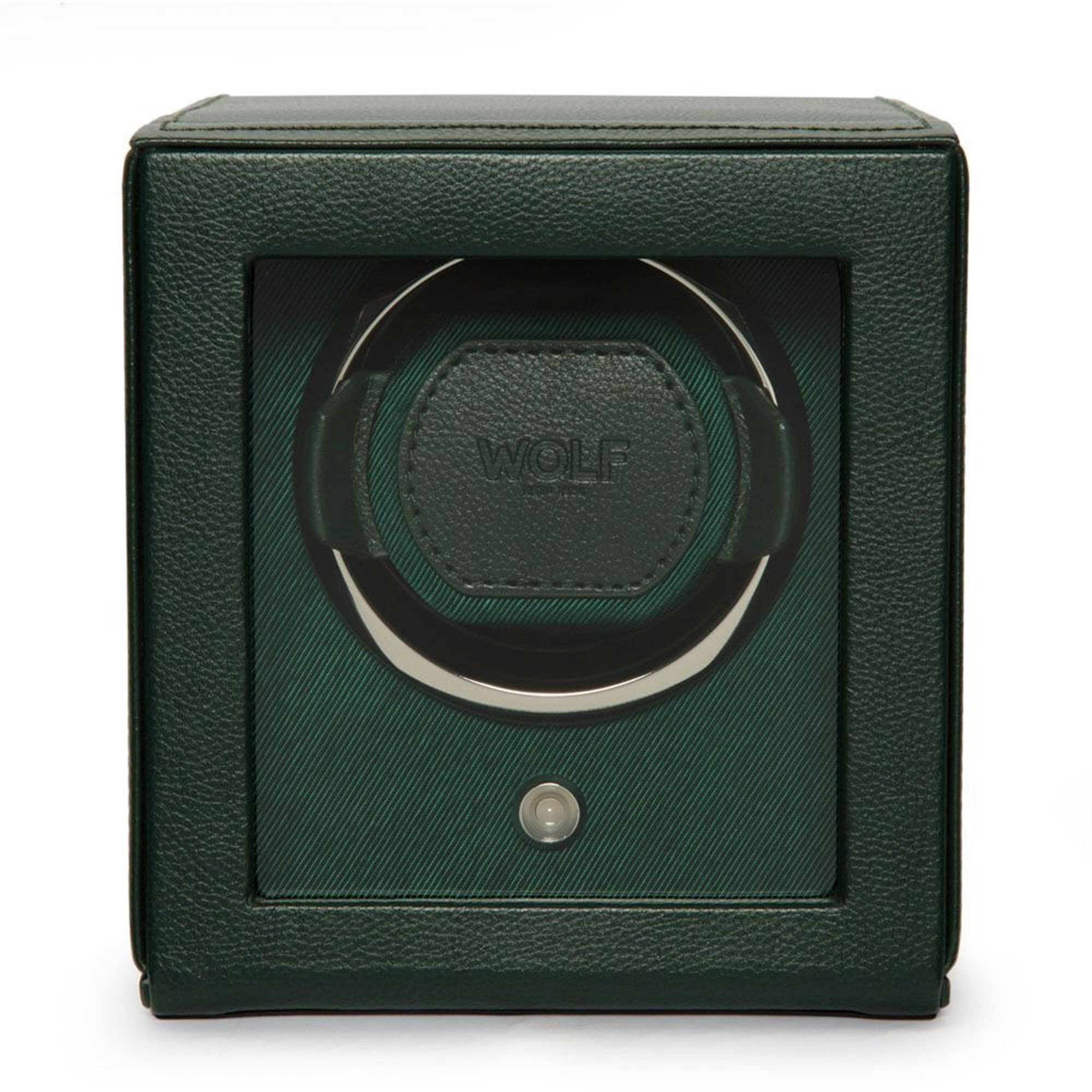 WOLF Cub Single Watch Winder With Cover, Green
