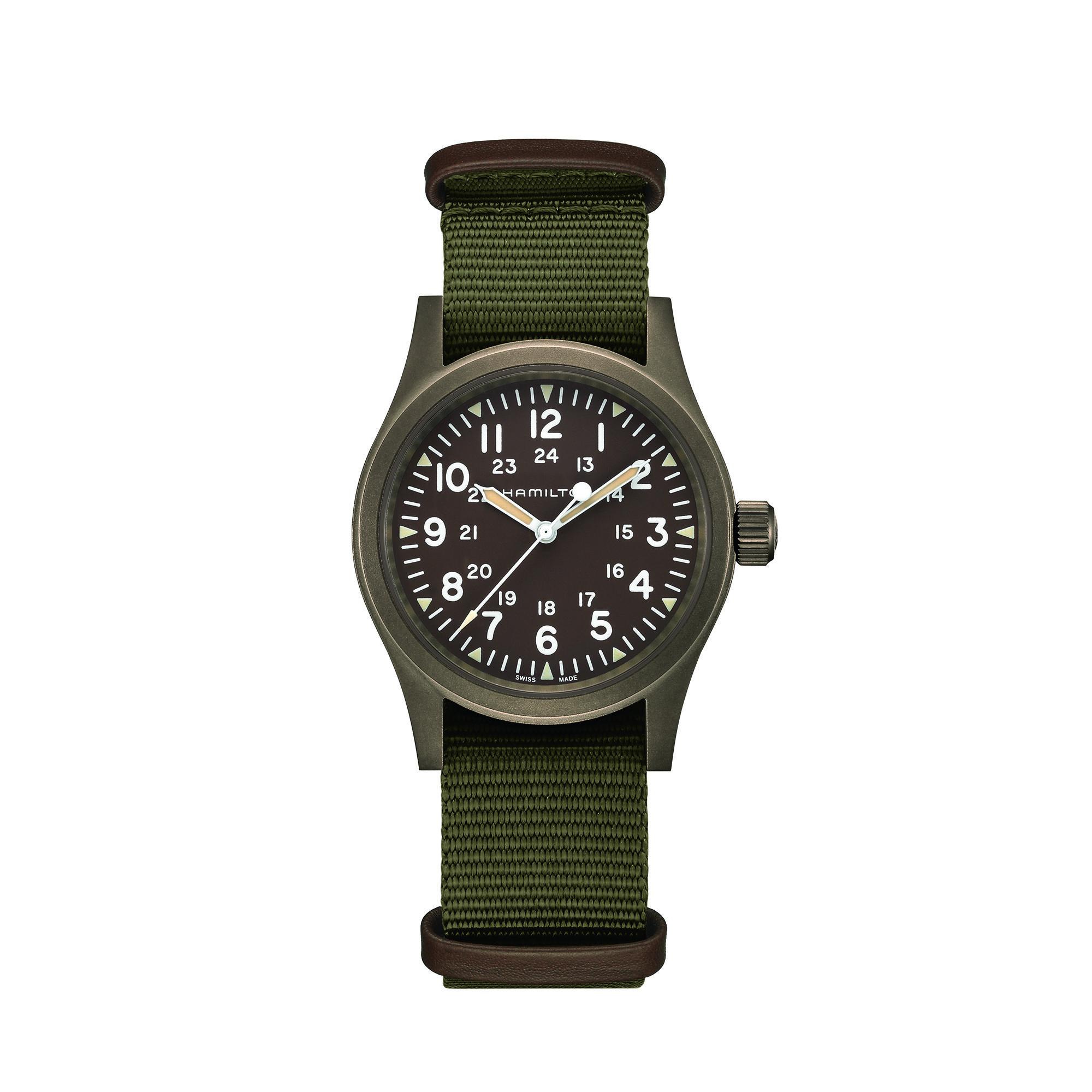 Hamilton Khaki Field Mechanical Green Dial Watch, 38mm