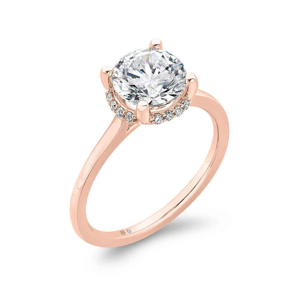 Bella Ponte "The Whisper" Rose Gold Diamond Engagement Ring Setting 14K