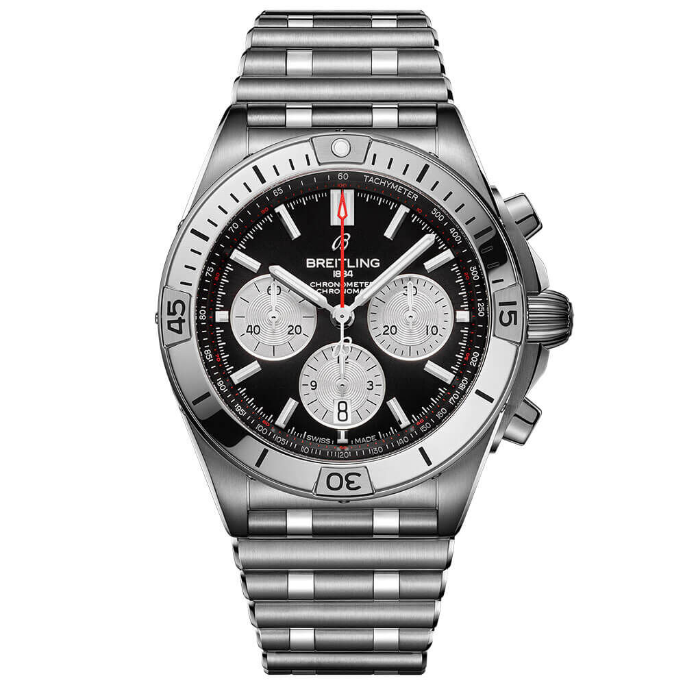 Breitling Chronomat B01 42 Black Steel Watch, 42mm