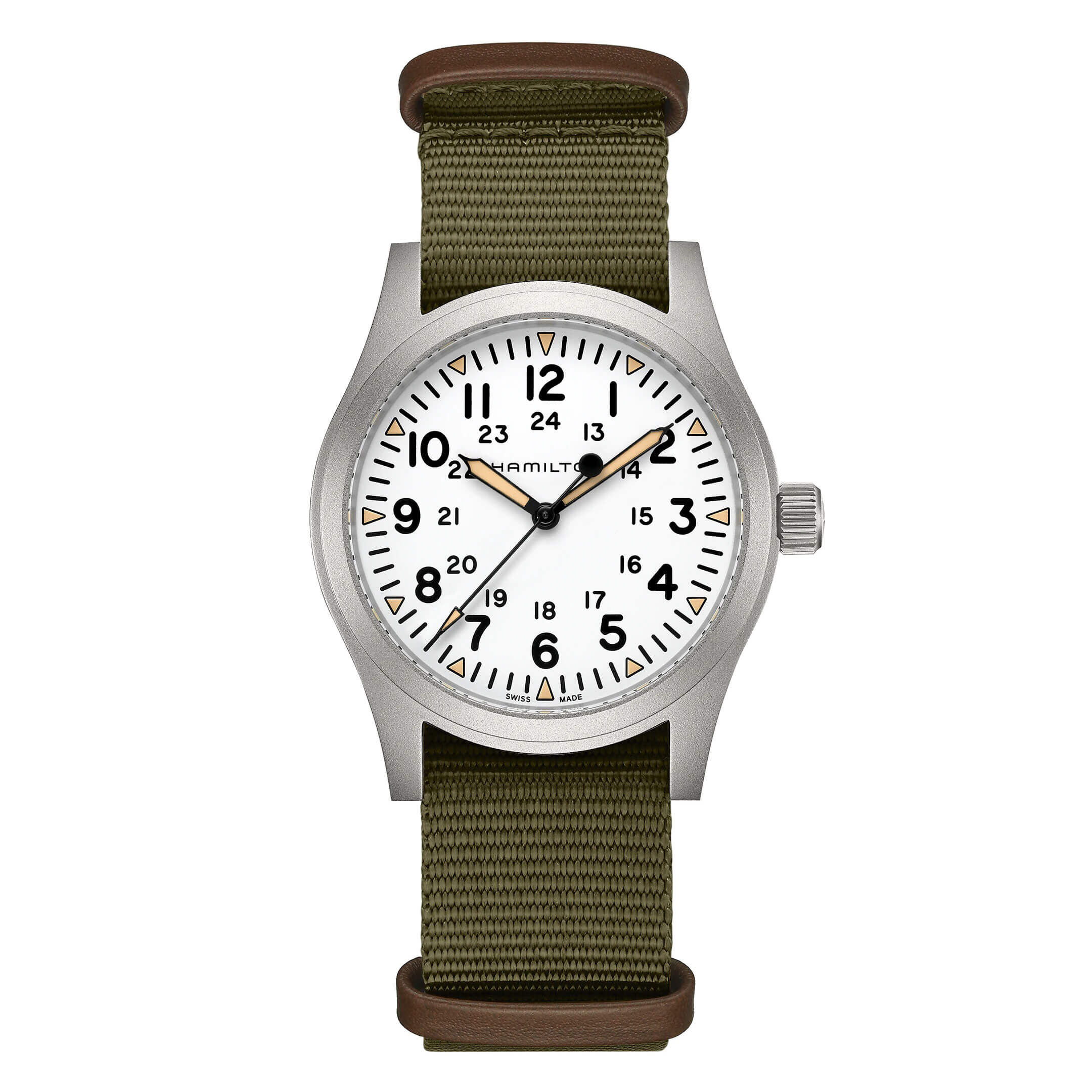 Hamilton Khaki Field White NATO Mechanical Watch, 42mm