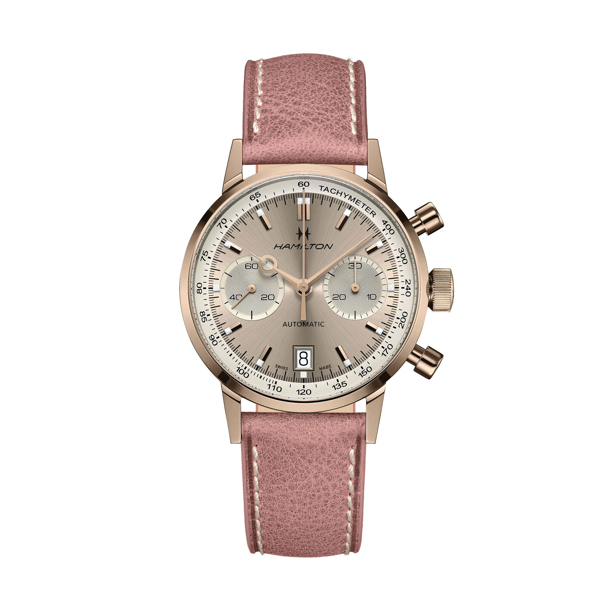 Hamilton American Classic Intra-Matic Auto Chrono Beige Dial Watch, 40mm