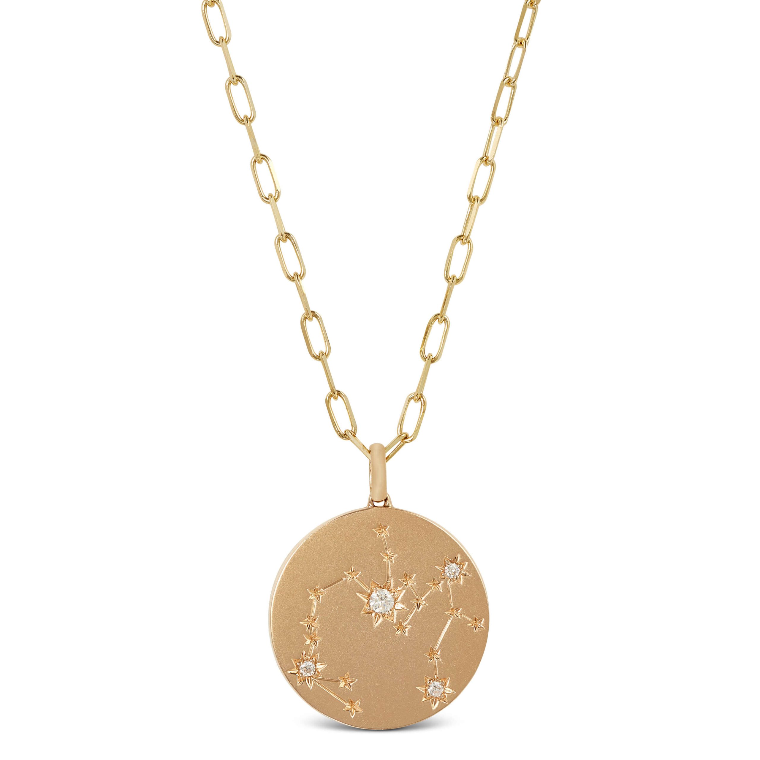 Ikuma Canadian Diamond Sagittarius Zodiac Necklace, 14K Yellow Gold