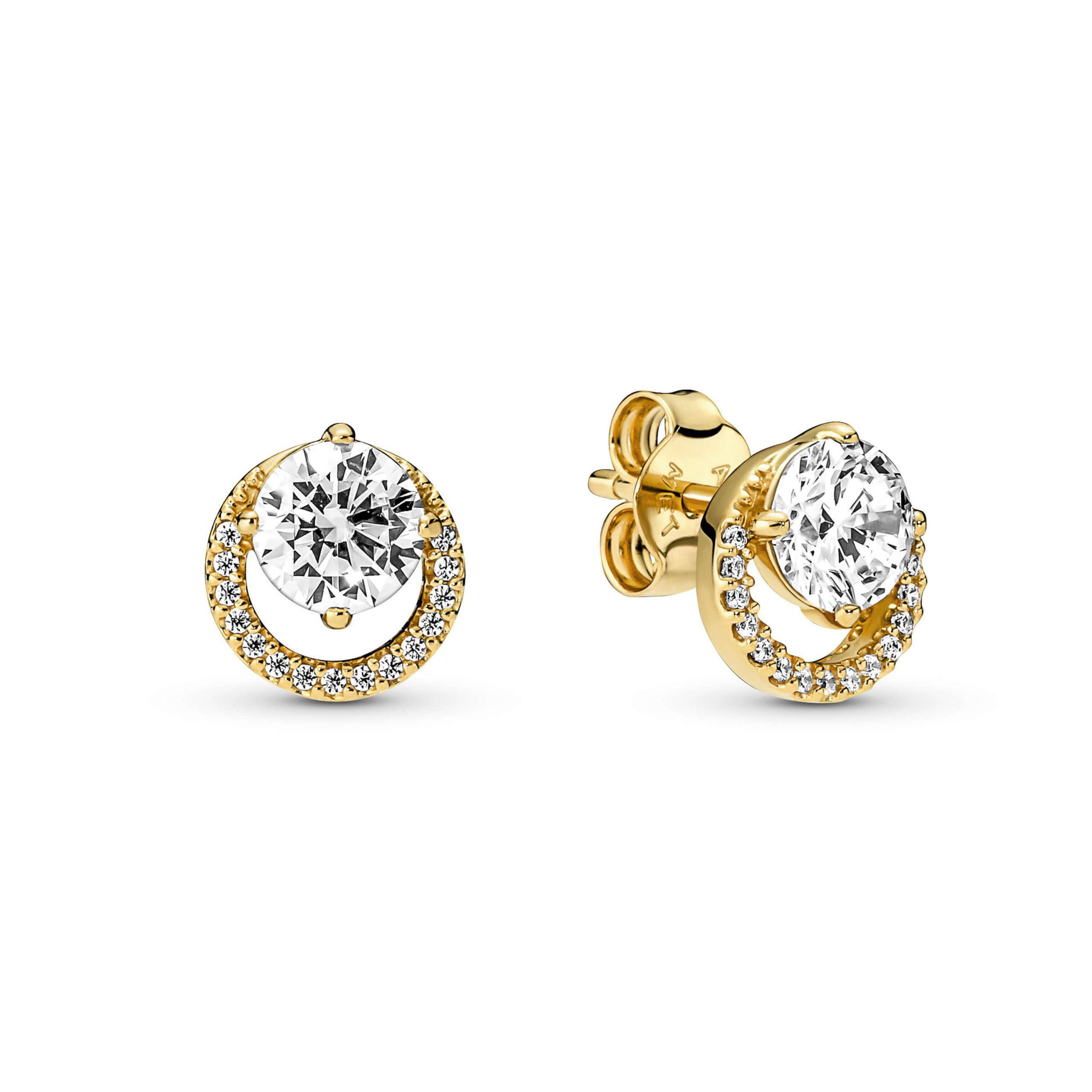 Pandora Sparkling Round Halo Stud Earrings