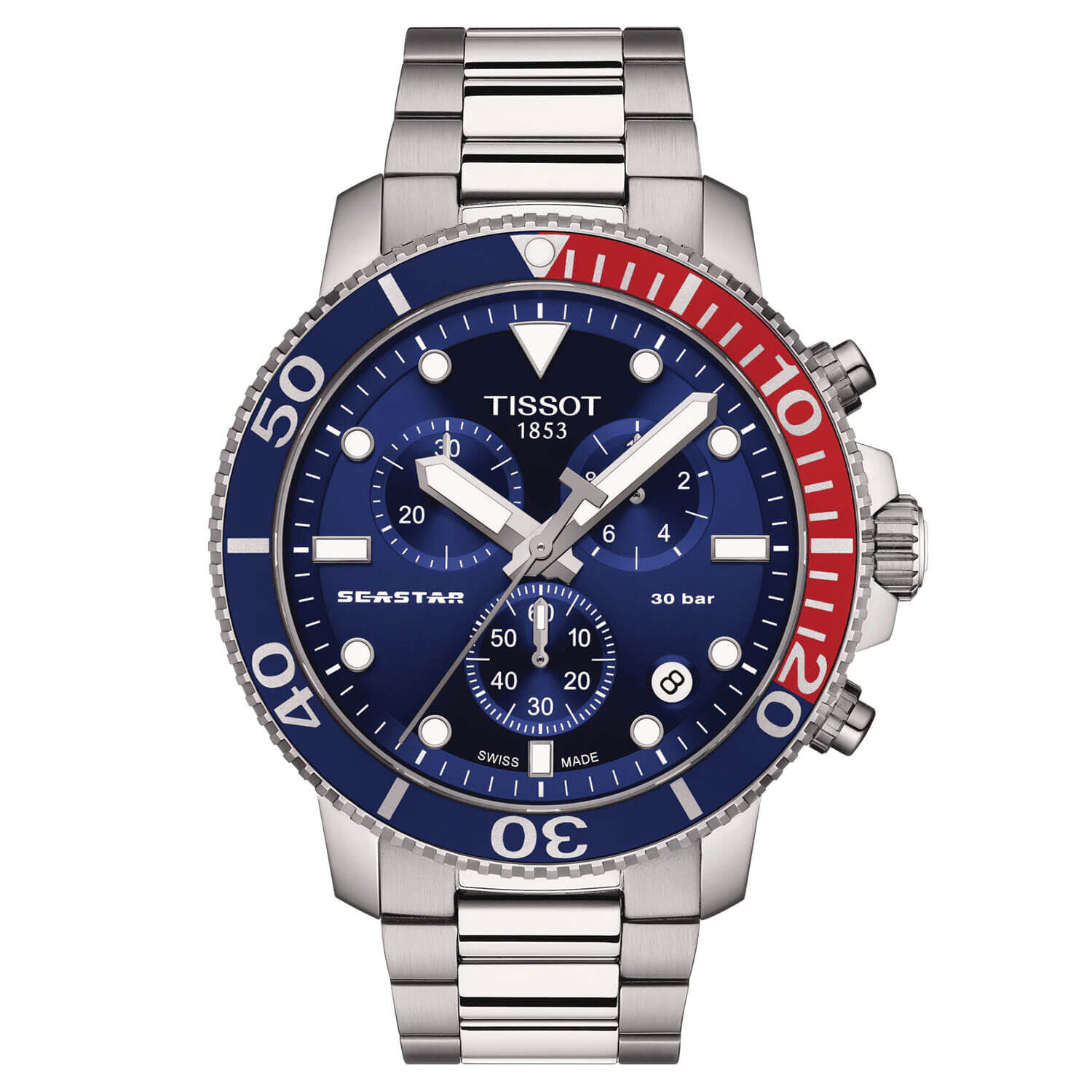 Tissot Seastar 1000 Chrono Blue Steel Quartz Watch, 45.5mm