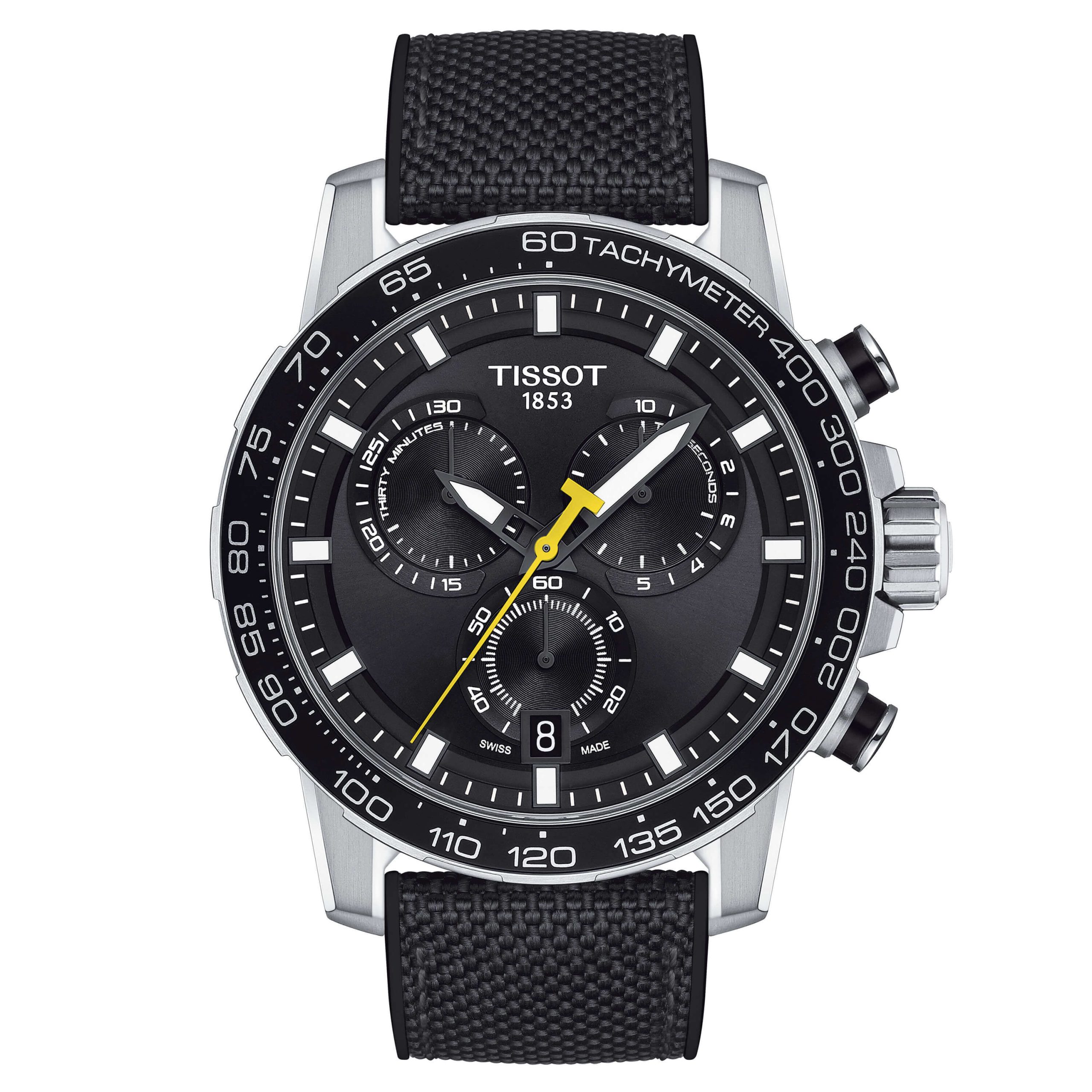 Tissot Supersport Chrono Black Steel Quartz Watch, 45.5mm