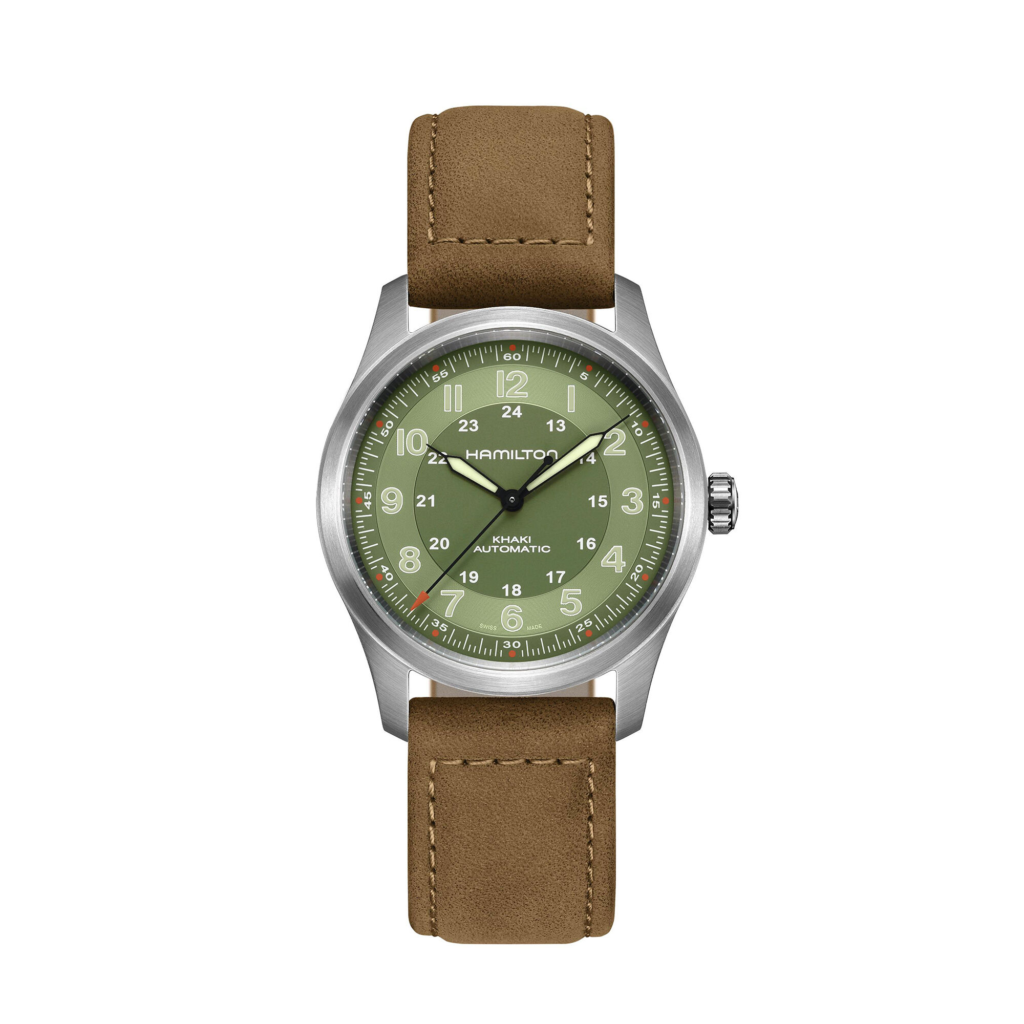 Hamilton Khaki Field Titanium Auto Green Dial Watch, 38mm
