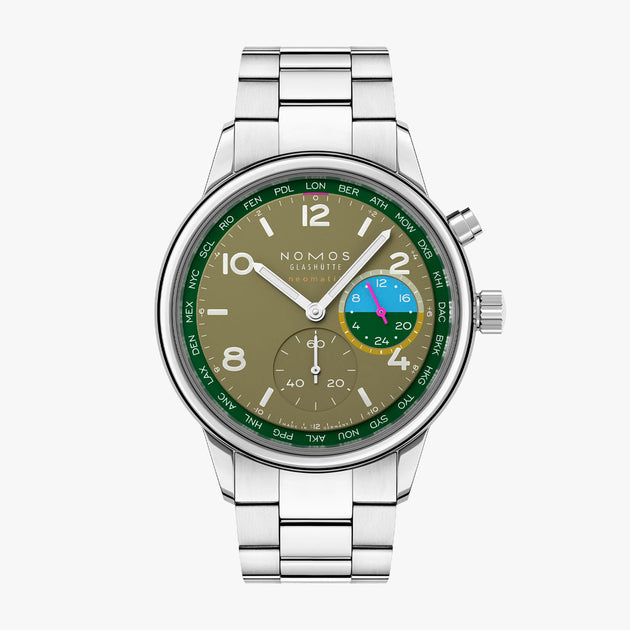 Nomos Glashütte Club Sport Neomatik Worldtimer Jungle Automatic – 790.S2