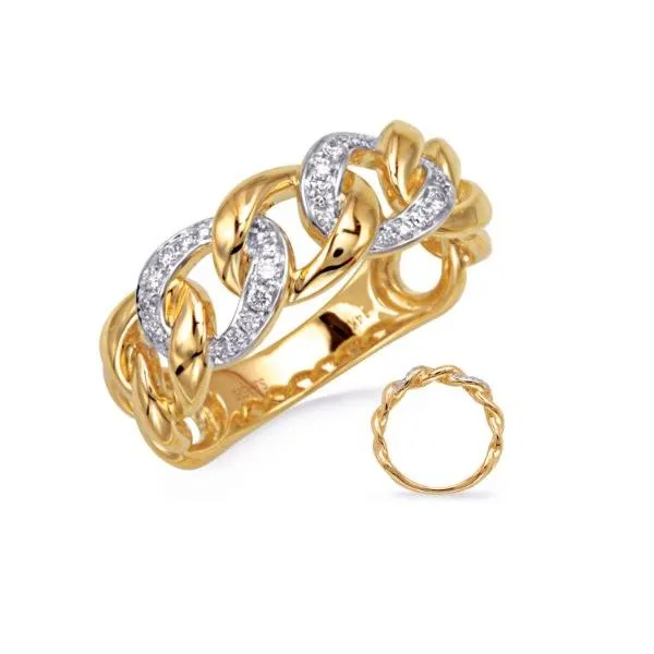 .19ctw Diamond Link Band- 14k Yellow Gold