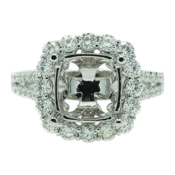 .96ctw Diamond Semi Mount - 18k White Gold