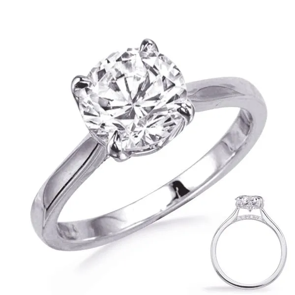 S. Kashi and Sons Semi Mount for a 1ct Round - 14k White Gold