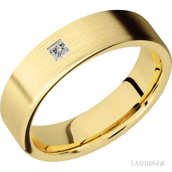 14K Yellow Gold with Satin Finish