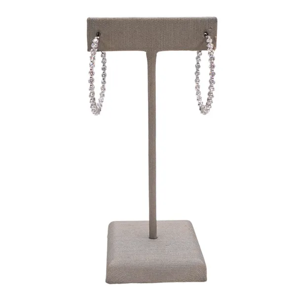 2.22ctw Lab Grown Diamond Inside Out Hoops-14k White Gold