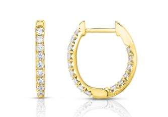 PETITE DIAMOND INSIDE OUT HOOP EARRINGS