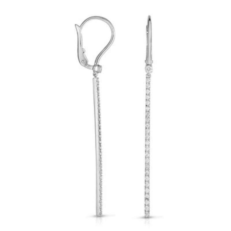 Diamond Bar Drop Earrings