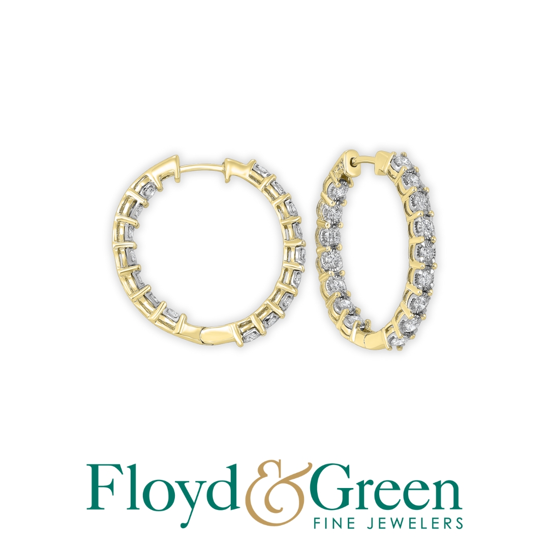 Inside Out Diamond Hoop Earrings