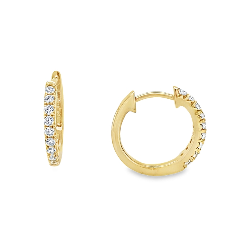 Small Diamond Hoop Earrings