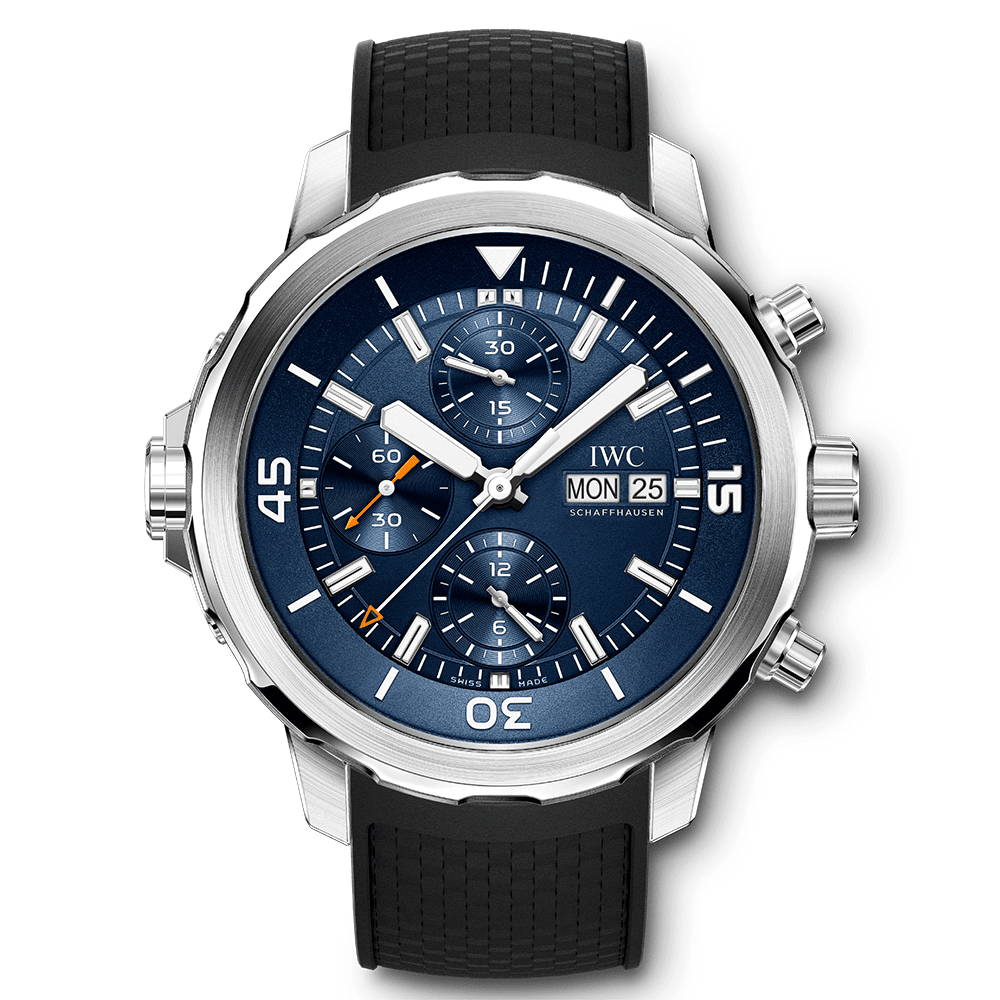 IWC Aquatimer Chronograph Blue Dial Black Rubber Men’s Watch IW376805