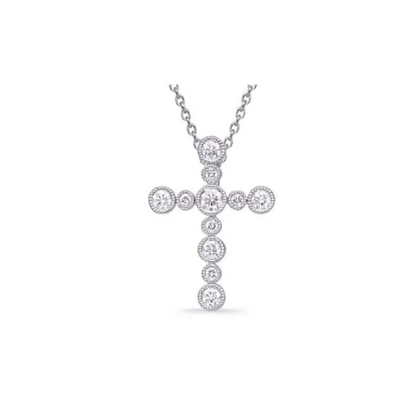 S. Kashi .23ctw Diamond Cross-14k White Gold