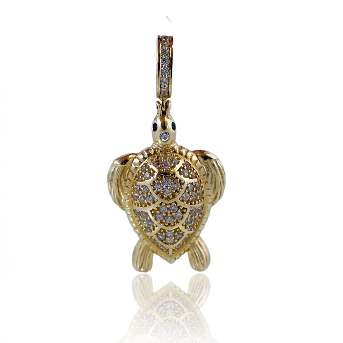 10k Yellow Gold Turtle Pendant