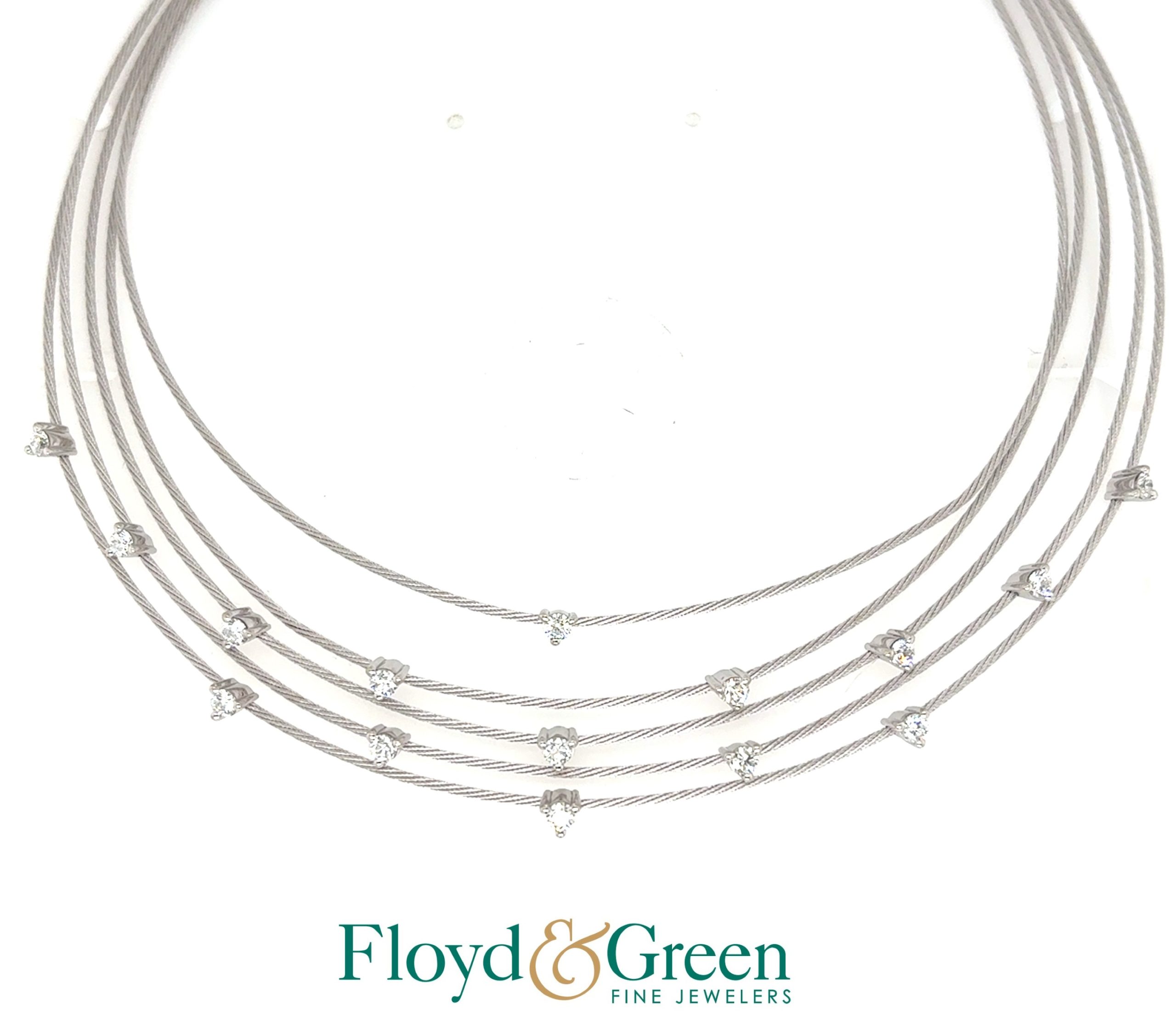 Layered Diamond Choker Necklace