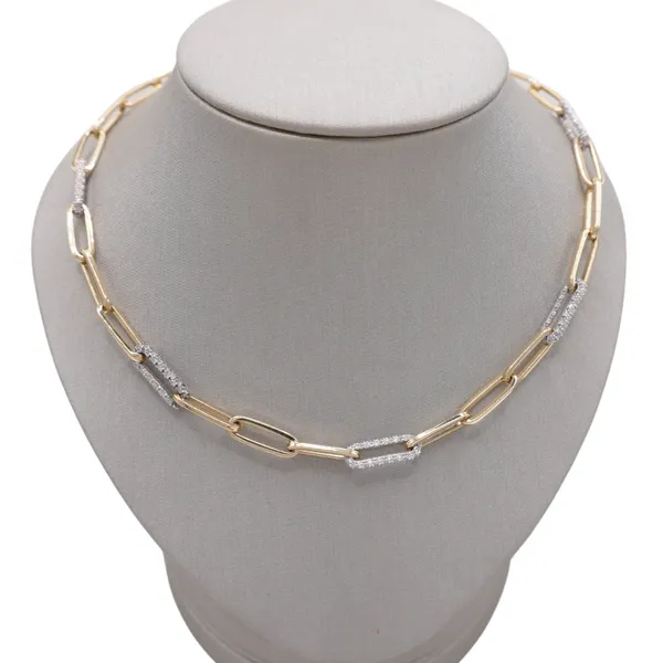 S. Kashi and Sons 2.13ctw Diamond Paperclip Necklace