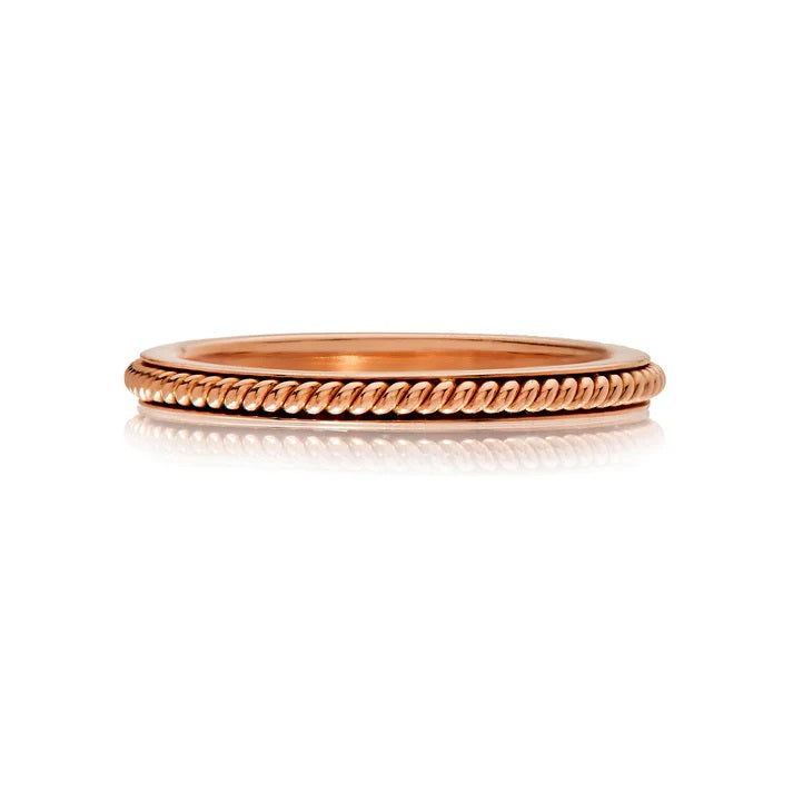 18K ROSE GOLD CHANNEL ROPE BAND