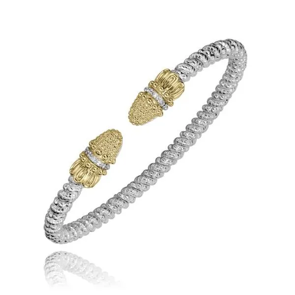 Vahan .08ctw Diamond Cuff- Stelring Silver