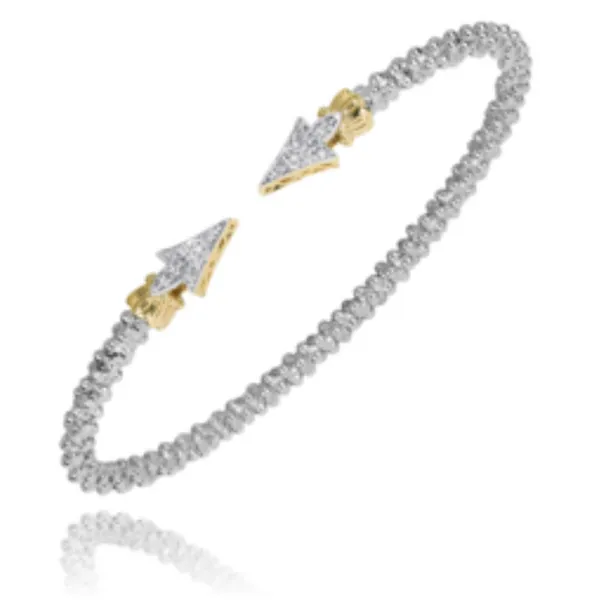 Vahan .08ctw Diamond Cuff- Sterling Silver