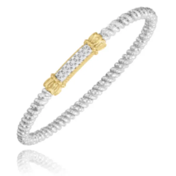 Vahan .17ctw Diamond Bangle- Sterling Silver