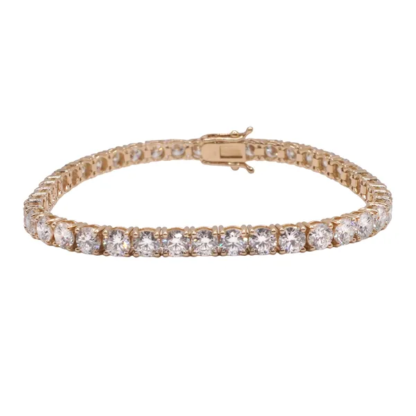 10ctw Lab Grown Diamond Bracelet- 14k Yellow Gold