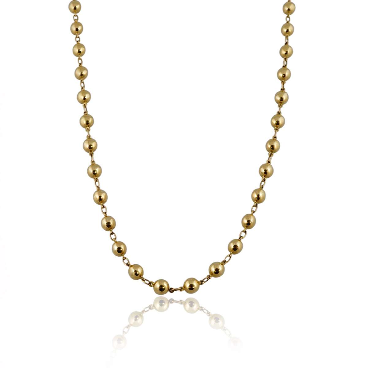 14k Gold Ball Necklace