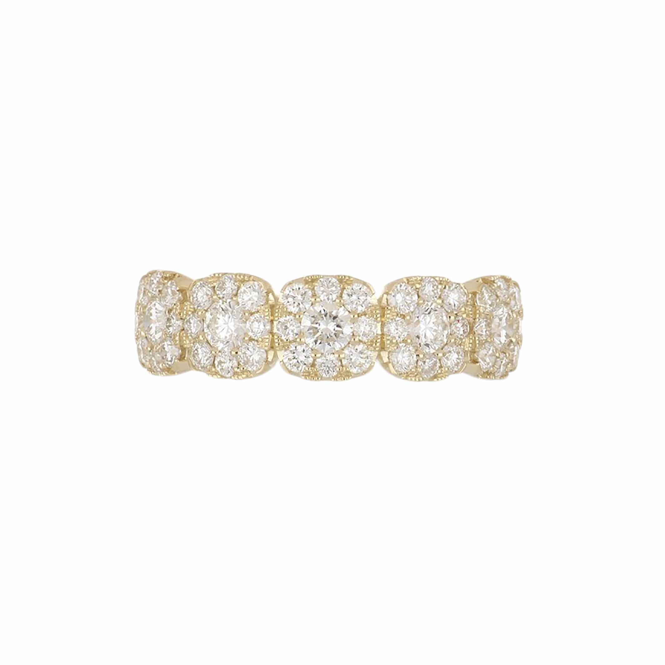 14K Gold Diamond Half Band