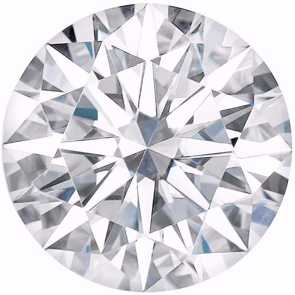 1 Ct Equivalent Round Moissanite Center Stone