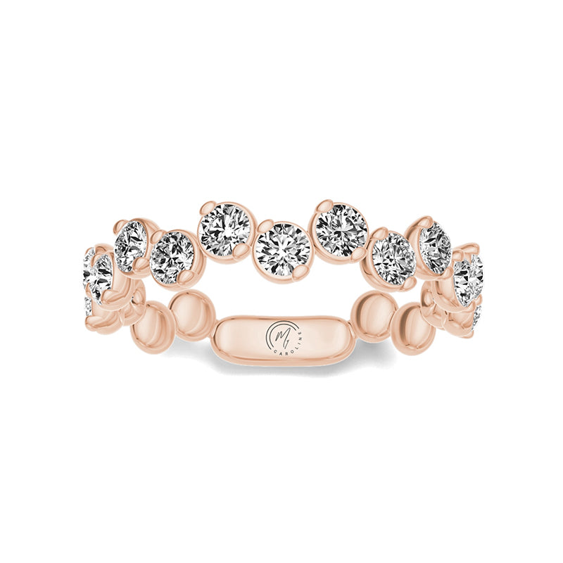 Rose Gold 1.00ctw Off-Set Diamond Stackable Band- UVC1106PR5J