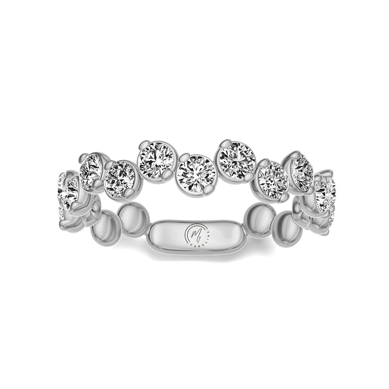 White Gold 1.00ctw Off-Set Diamond Stackable Band- UVC1106WR5J