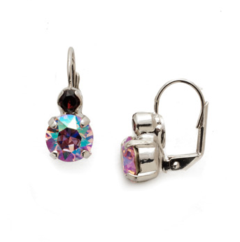 Round Crystal French Wire Earring in Apple Blossom