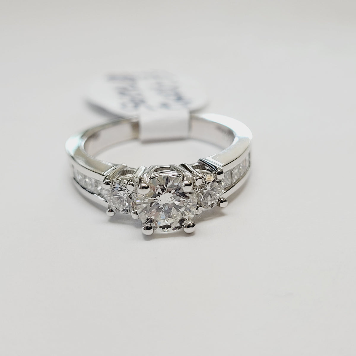 Three Stone Round Engagement Ring